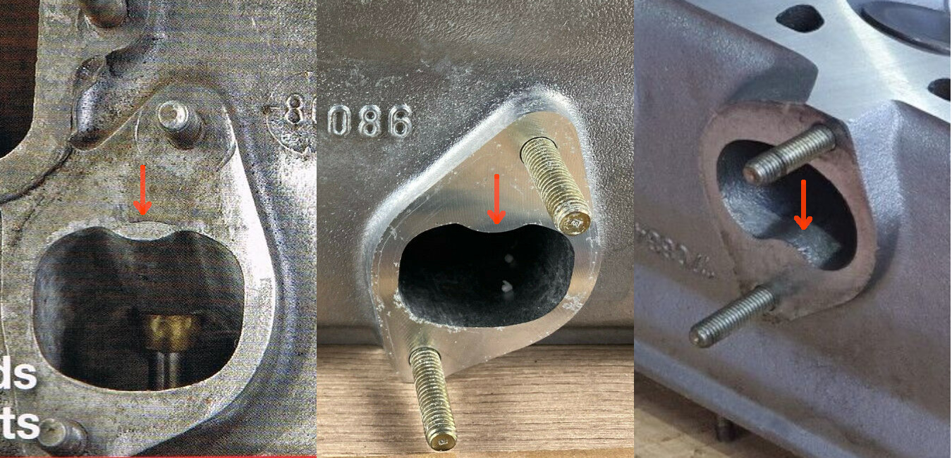 Protrusion in M30 cylinder head intake channel